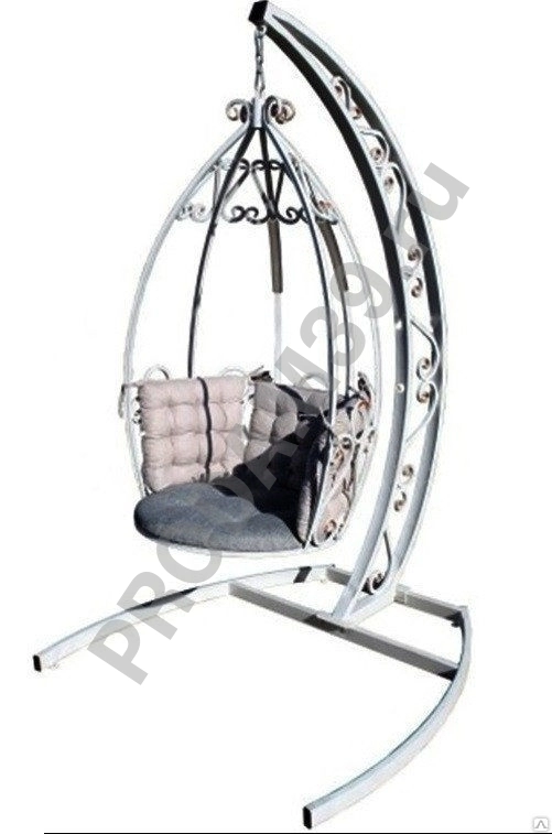 Садовые качели кокон из металла