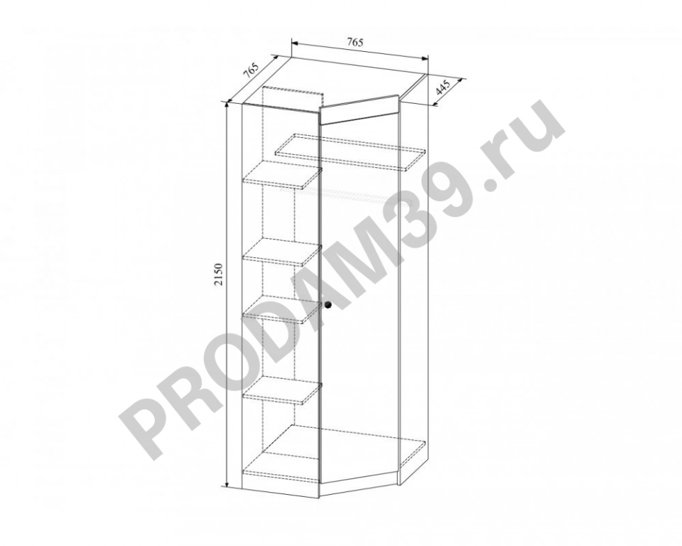 Шкаф Угловой Сканди