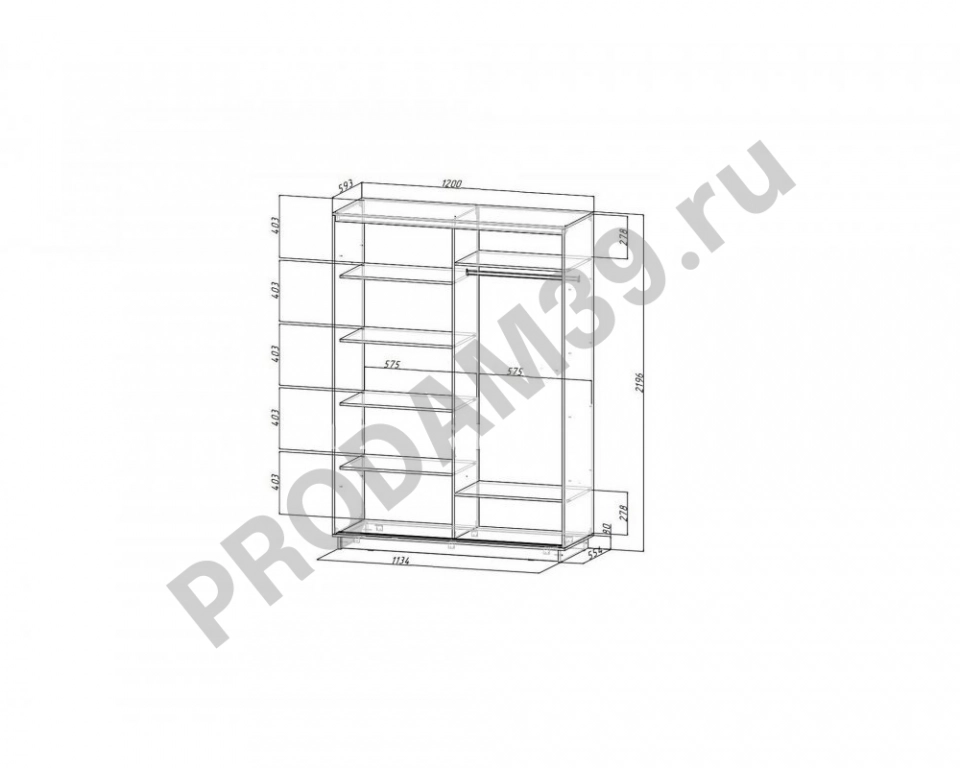 Шкаф Купе Симпл 120