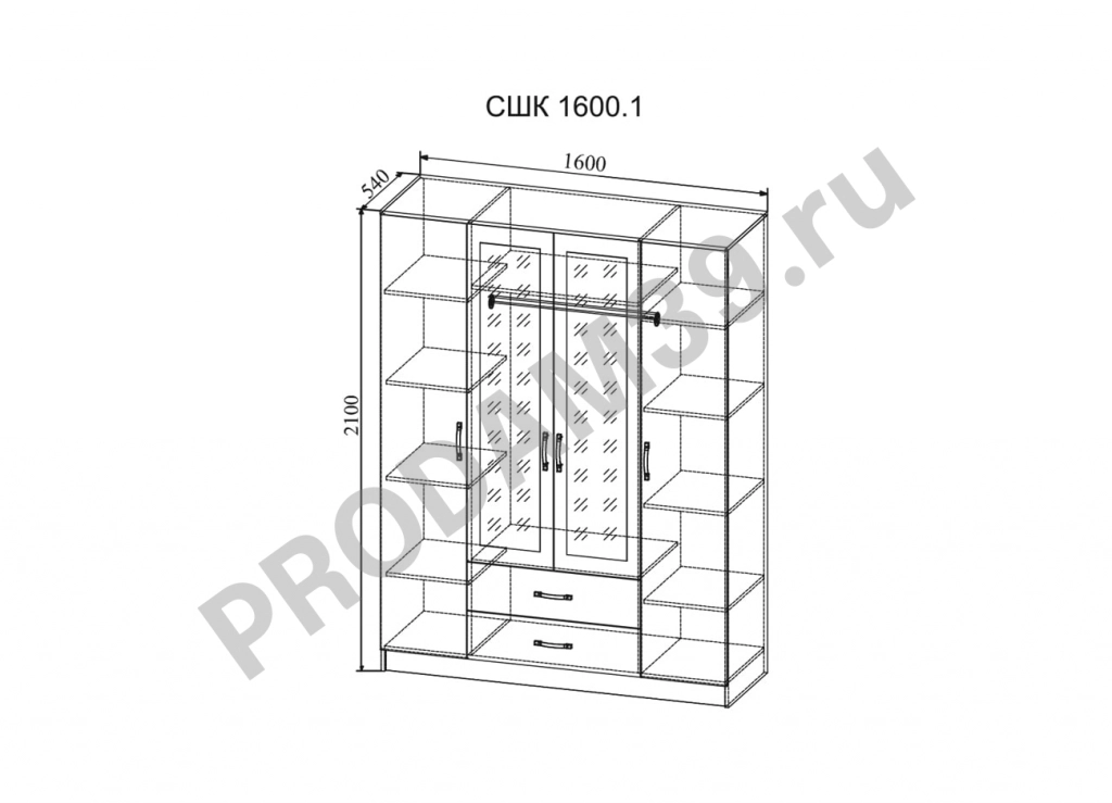 Шкаф 4х створчатый Софи