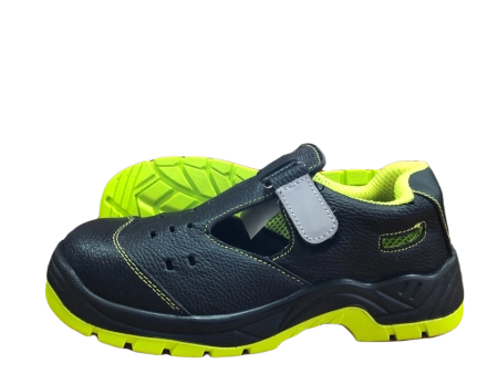 Сандалии на ПУ/ПУ подошве с металлическим подноском, Лайм