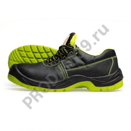 Полуботинки рабочие на ПУ\ПУ подошве с металлическим подноском, Лайм