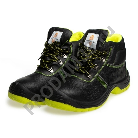 Ботинки рабочие на ПУ/ПУ подошве с металлическим подноском, Лайм