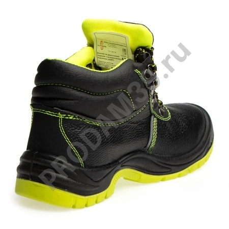 Ботинки рабочие на ПУ/ПУ подошве с металлическим подноском, Лайм