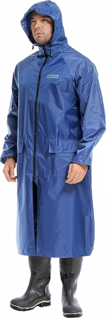 Плащ влагост БАЛТИКА, нейлон/ПВХ, капюшон, синий