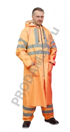 Плащ влагост НЕОН, нейлон/ПВХ, СОП, оранж