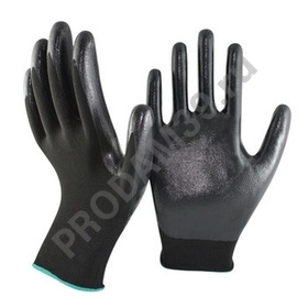 ПЕР 444 Перчатки нейлоновые с ПУ покрытием, черный, нейлон/ПУ