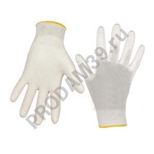 ПЕР 444 Перчатки нейлоновые с ПУ покрытием, белый, нейлон/ПУ