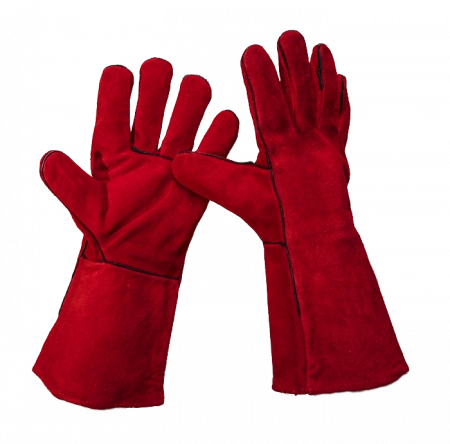 ПЕР 301 Краги ТРЕК, красный, спилок КРС, подклад х/б