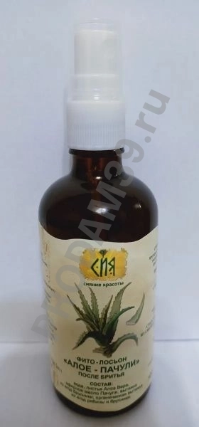Фито-лосьон «Алоэ-Пачули» ПОСЛЕ БРИТЬЯ 100 мл. СТЕКЛО