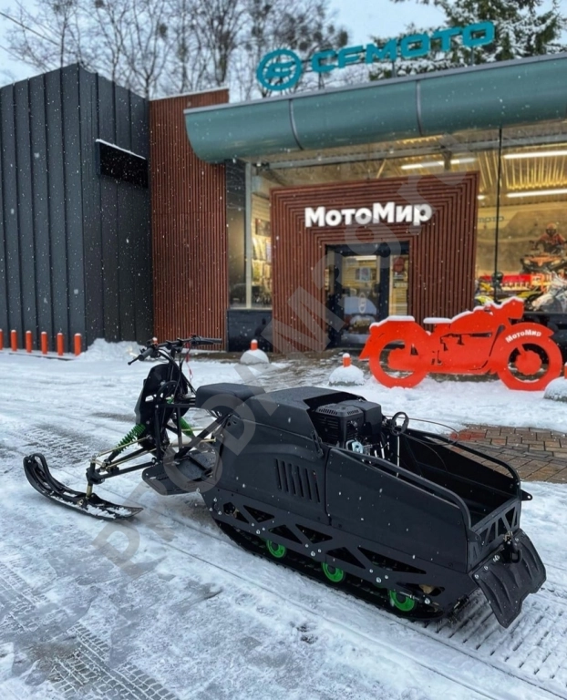 Утилитарный мотобуксировщик Мухтар 15 + лыжный модуль УЛМ-2 (2021)