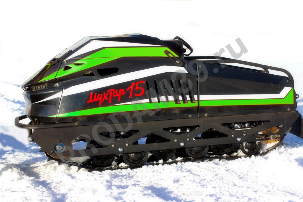 Утилитарный мотобуксировщик Мухтар 15 + лыжный модуль УЛМ-2 (2021)