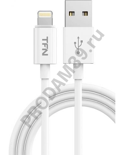 Кабель TFN USB to Lightning, 1м, белый