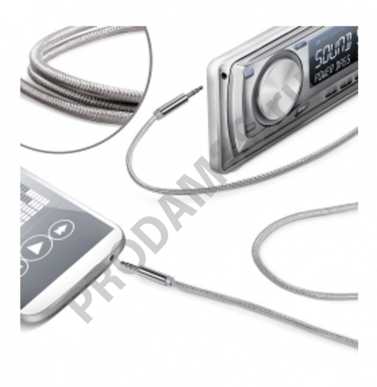 Кабель Celly AUX LineIn35 1m белый