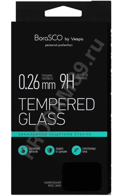 Стекло защитное для Samsung J4+/J6+ 2018 FullGlue BORASCO, черное