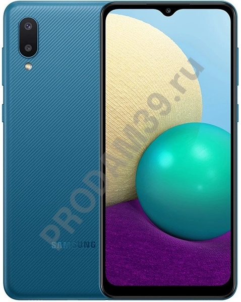 Смартфон Samsung Galaxy A02 32GB 2-SIM синий