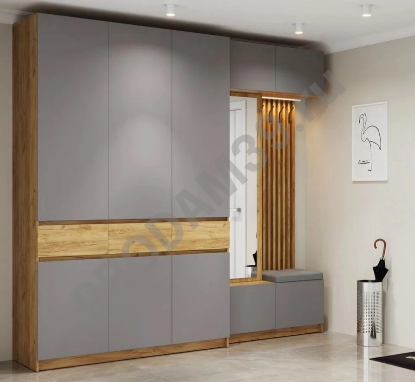 Прихожая Бостон 3 (серый)