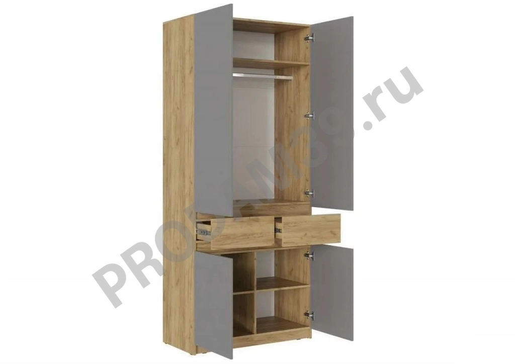 Шкаф Бостон 2 (серый)