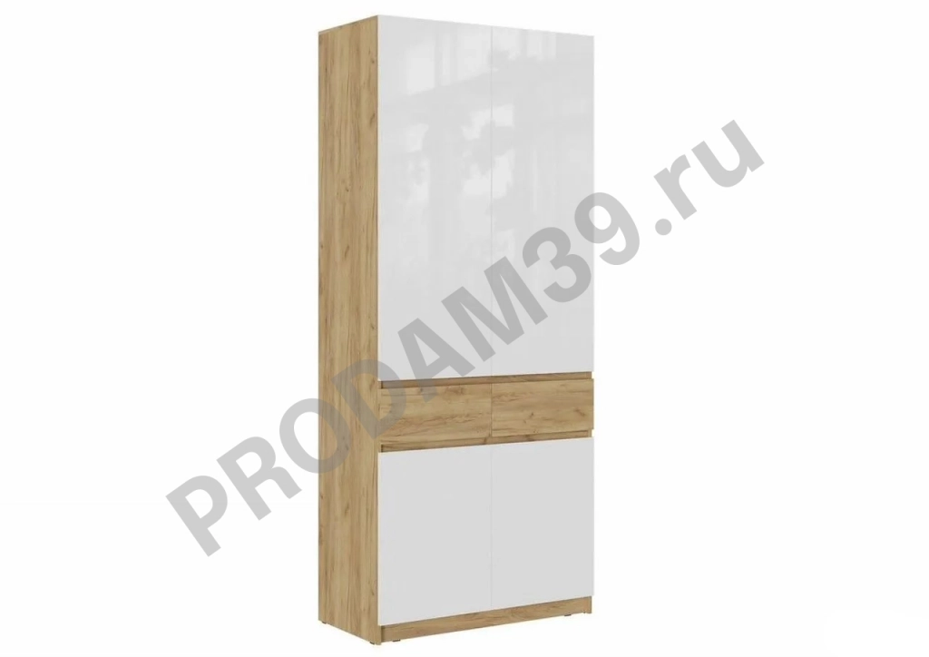 Шкаф Бостон 2 (Белый глянец)