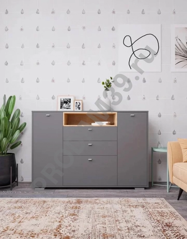 Комод Бостон (серый)