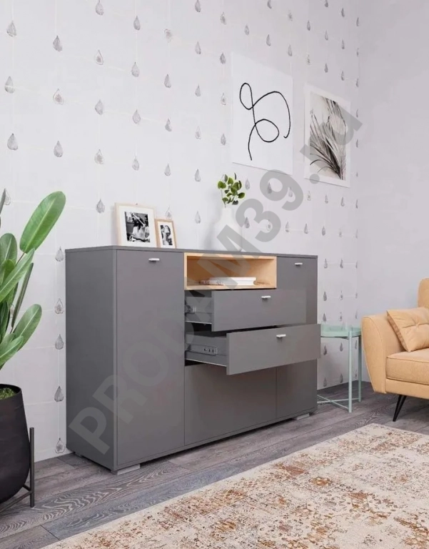 Комод Бостон (серый)