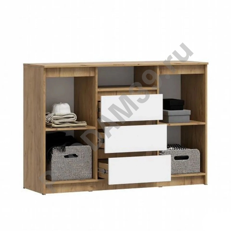 Комод Бостон (белый глянец)