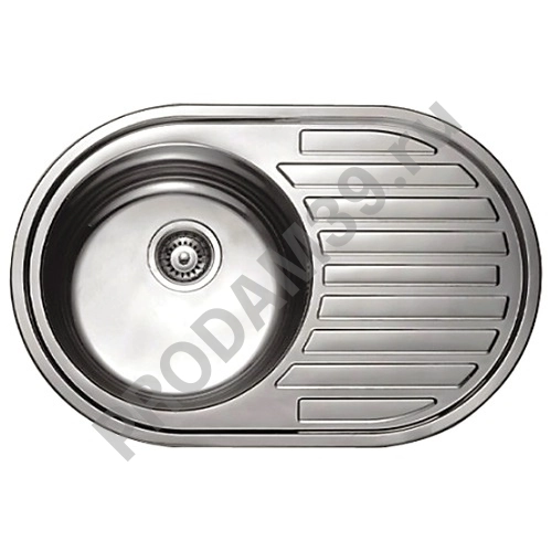 HB5077-06 кухонная мойка овальная глянцевая 770*500*180мм