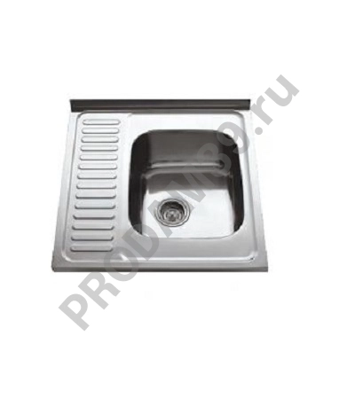 HB6060 кухонная мойка накладная глянцевая 600*600*180мм