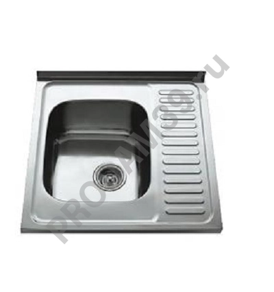 HB6060R-06 кухонная мойка с крылом правая глянцевая 600*600*180мм