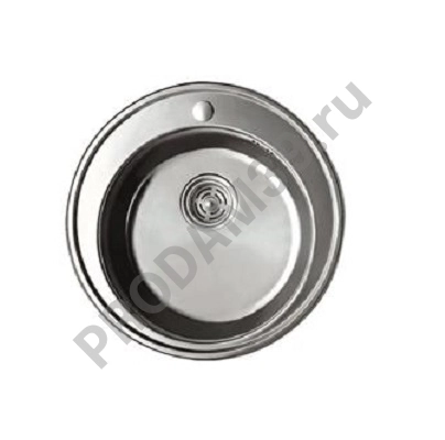 HBS510 кухонная мойка круглая матовая d510х180мм
