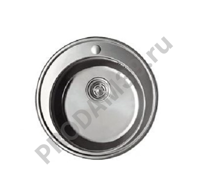 HBS510-06 кухонная мойка круглая матовая d510х180мм