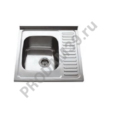 HBS6060R кухонная мойка накладная правая матовая 600*600*180мм