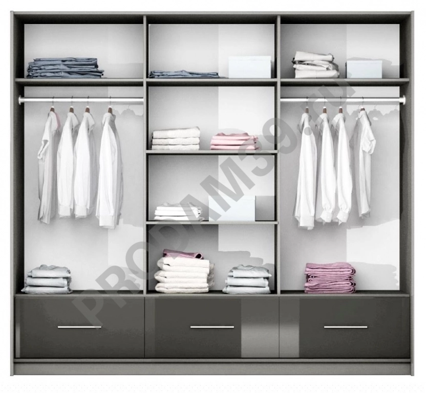 Шкаф-купе Марсилия (203/255 см) матовый