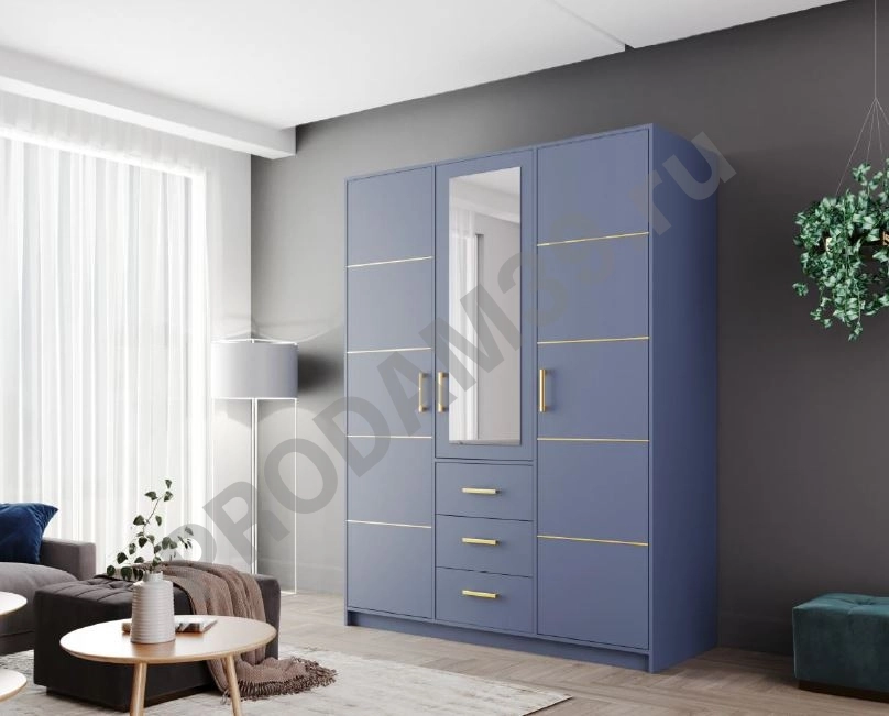 Шкаф Bali D3 розовый, индиго, оливковый