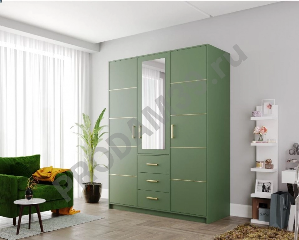 Шкаф Bali D3 розовый, индиго, оливковый