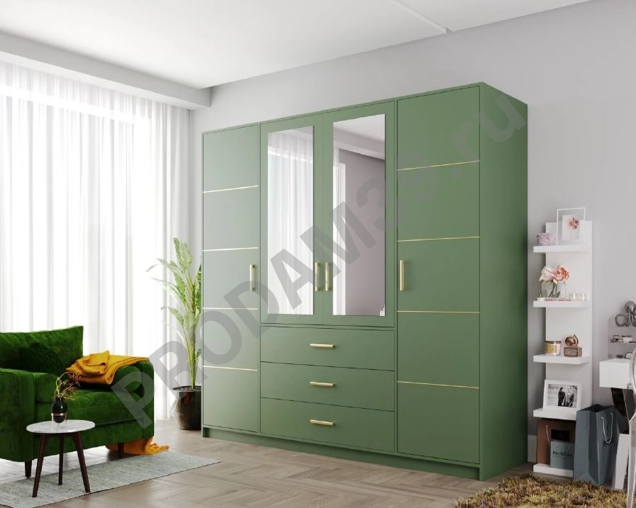 Шкаф BALI D4 (розовый, индиго, оливковый)