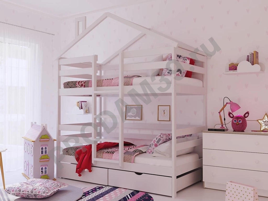 Двухярусная кровать Эко-12 Домик Н