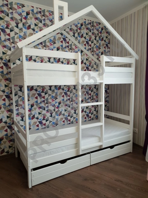 Двухярусная кровать Эко-12 Домик Н