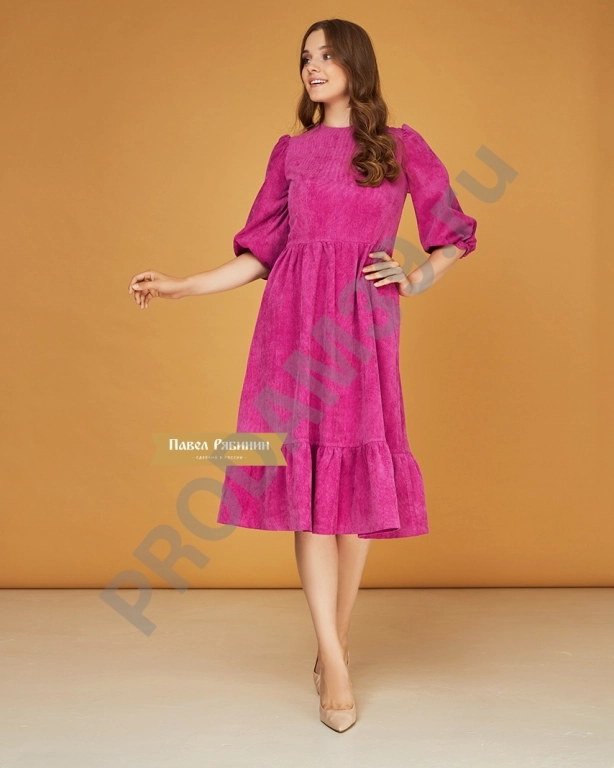 Платье Вельвет (фуксия)