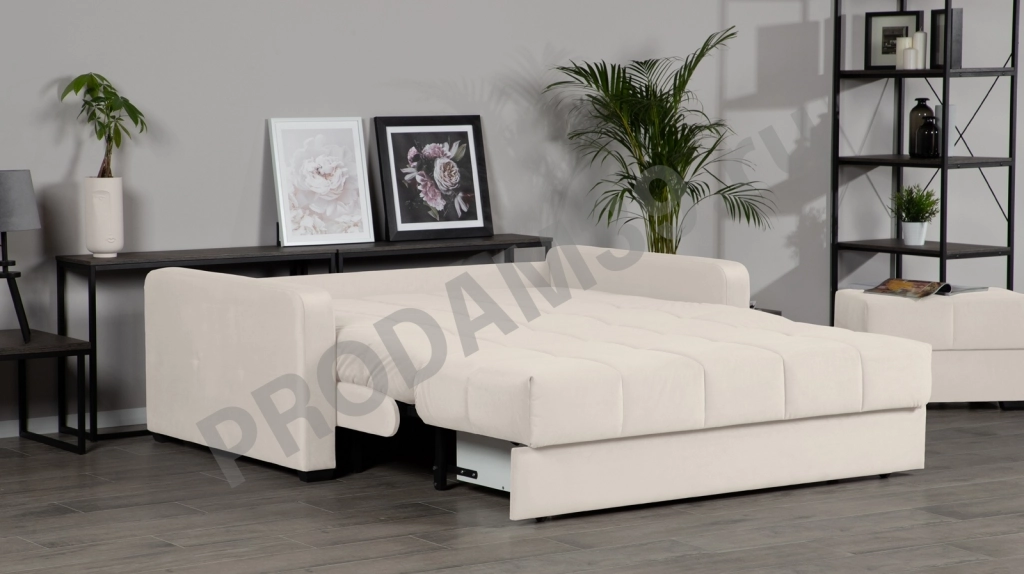 Диван-кровать Домо Про прямой (подлокотник 25 см без полок),габариты в разложенном виде, 216*140*46