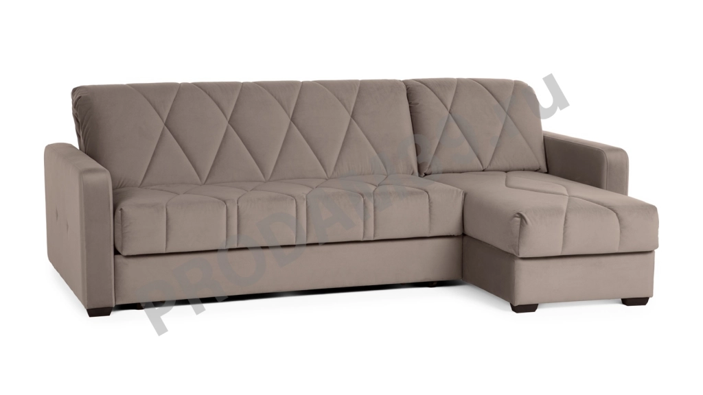 Диван-кровать Домо Про угловой (подлокотник 25 см без полок), габариты спального места 216*140*46