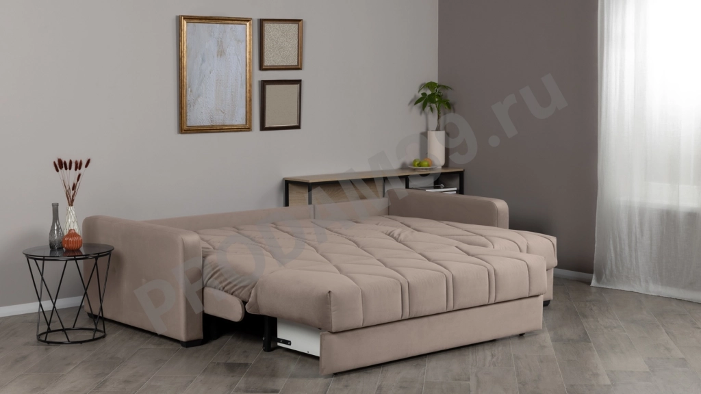 Диван-кровать Домо Про угловой (подлокотник 25 см без полок), габариты спального места 216*140*46