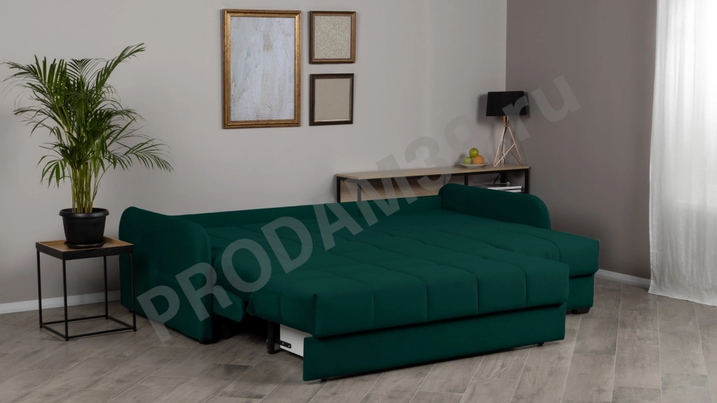 Диван-кровать Домо Про угловой (подлокотник 7, 10, 14 см), габариты спального места 216*140*46