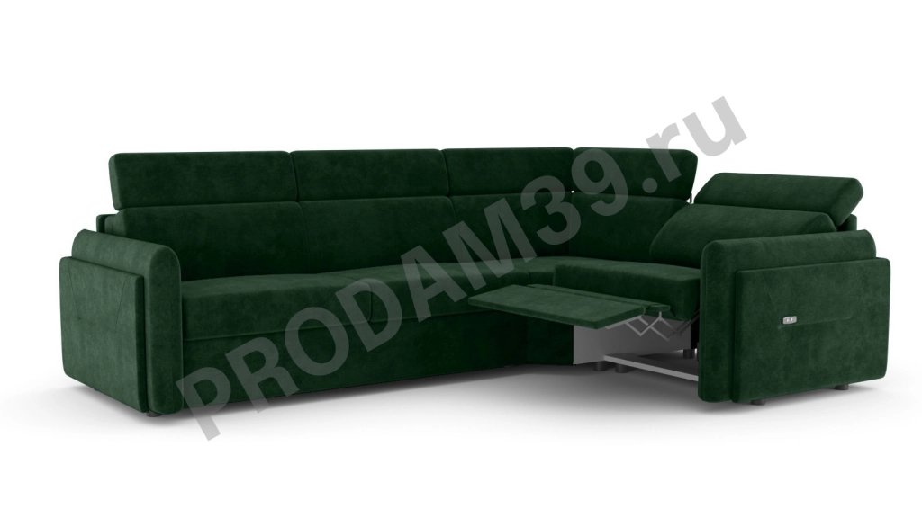 Диван Хоган уловой с реклайнером, габариты спального места 200*140