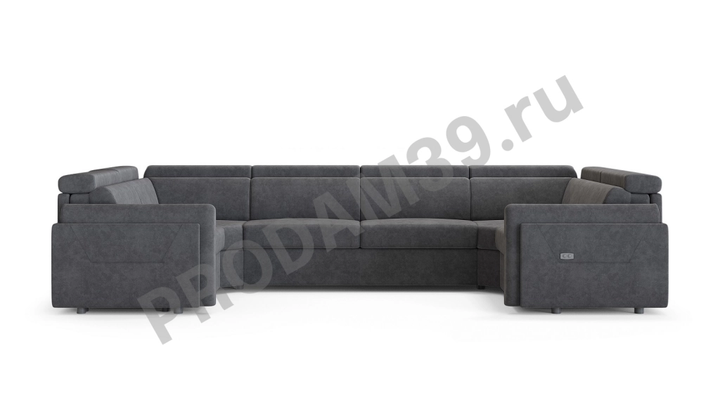 Диван Хоган угловой 2 реклайнера, габариты спального места 200*140