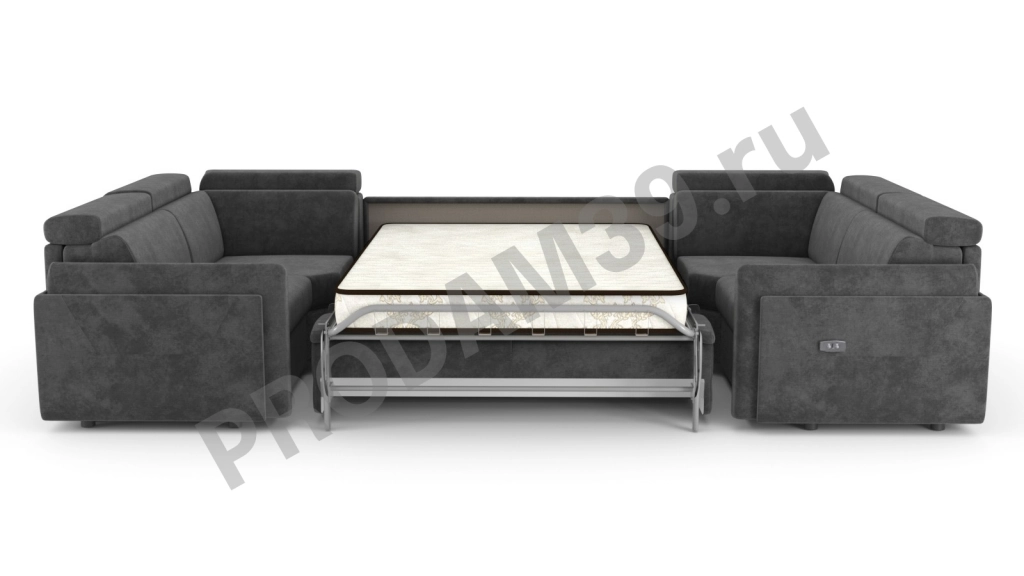 Диван Хоган угловой 2 реклайнера, габариты спального места 200*140