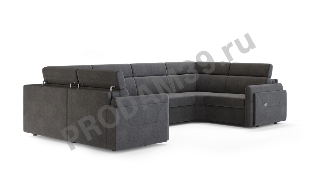 Диван Хоган угловой 2 реклайнера, габариты спального места 200*140