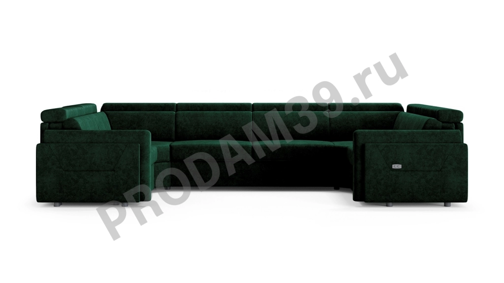 Диван Хоган угловой с 2 углами, кресла без реклайнера, габариты спального места 200*140