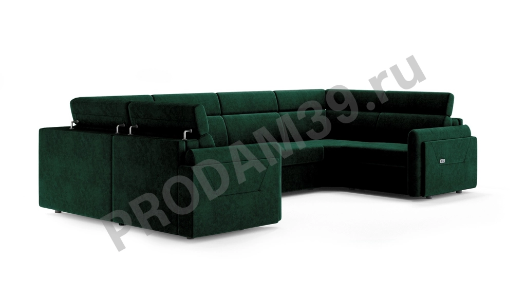 Диван Хоган угловой с 2 углами, кресла без реклайнера, габариты спального места 200*140