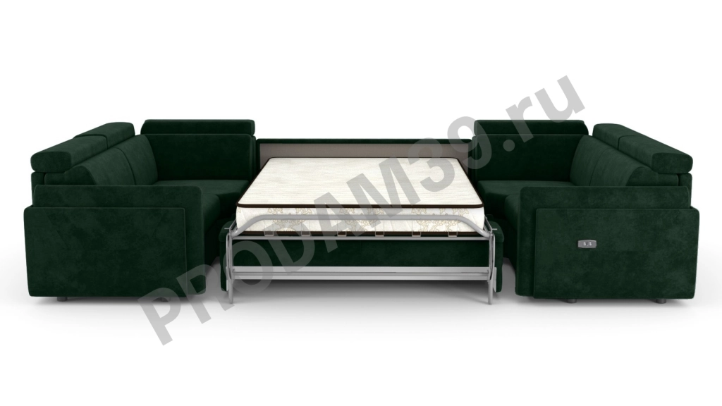 Диван Хоган угловой с 2 углами, кресла без реклайнера, габариты спального места 200*140